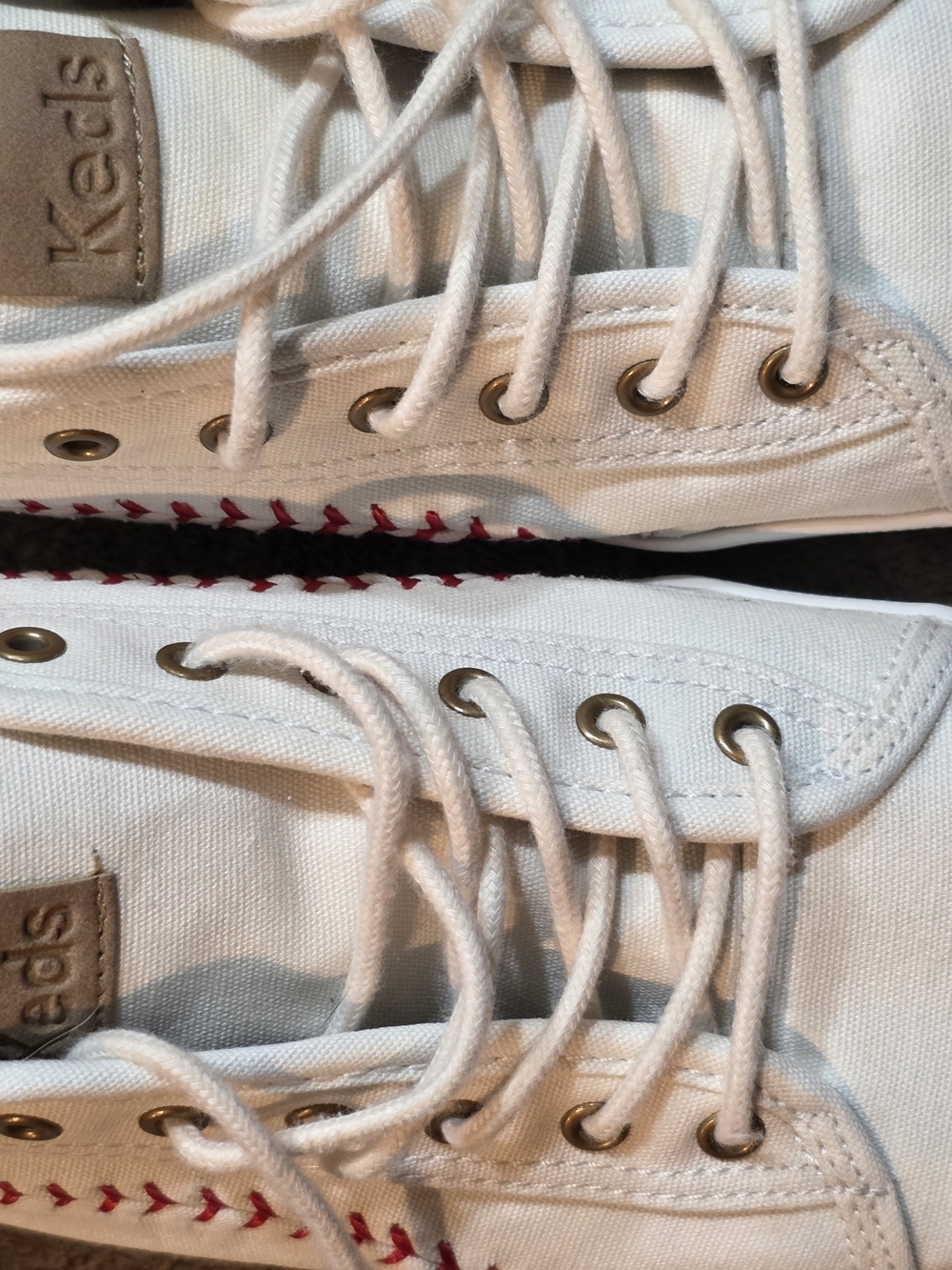 Keds Baseball Stitch Canvas Sneakers White MLB Kickstar 8 - Picture 9 of 9